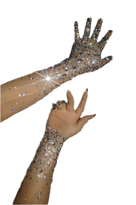 Mesh Crystal Gloves