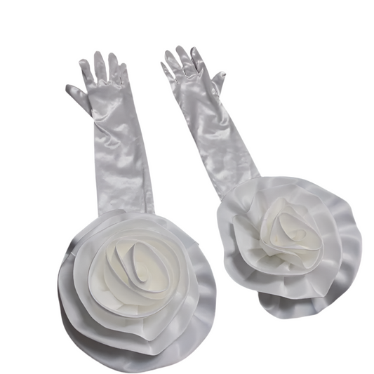 Off White Corsage Gloves