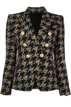Tweed Button Blazer