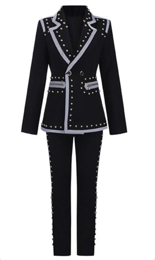 Rivet Blazer And Pants set