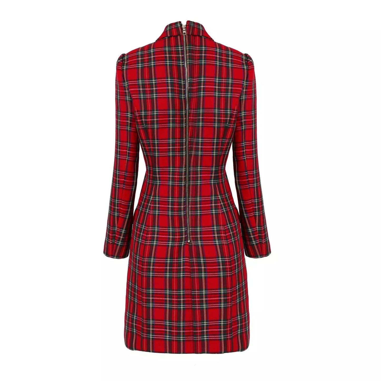 Plaid Red Rae Blazer Dress