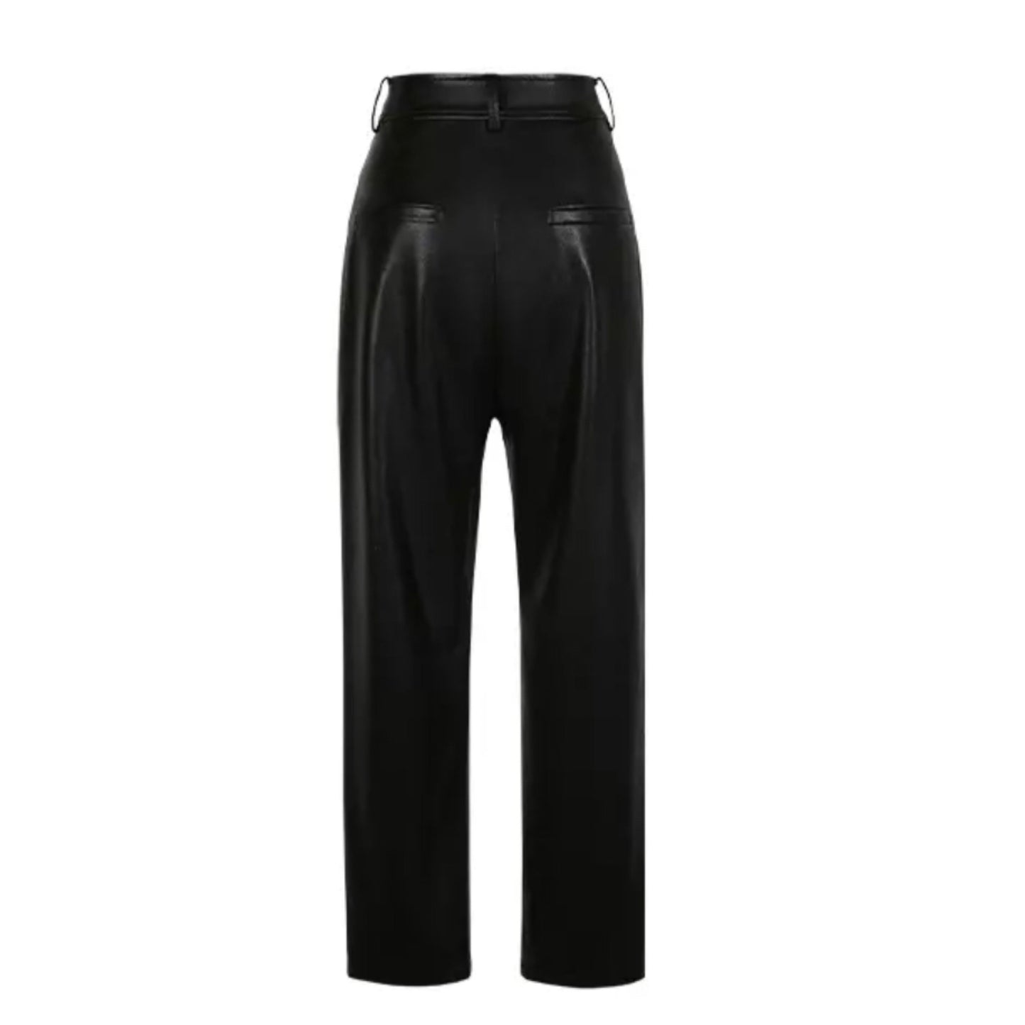 Bert Tailored Vegan Leather Black Pants