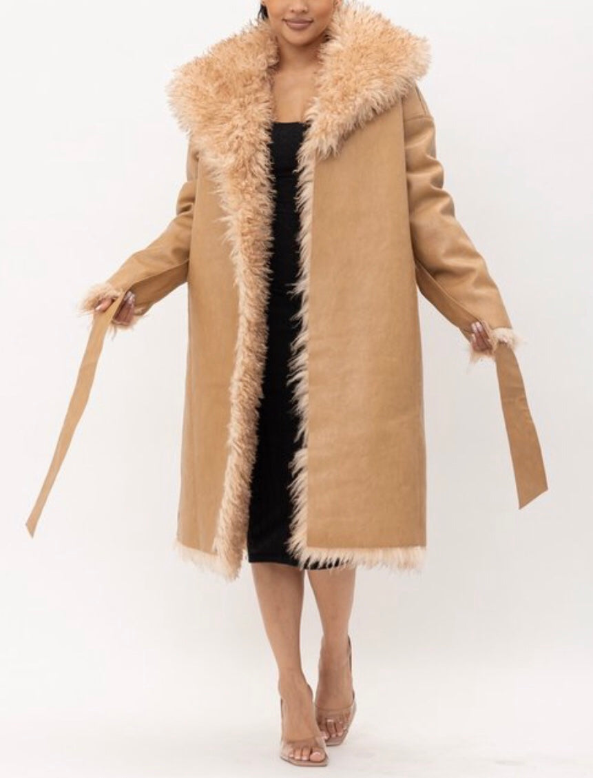 Fur Reversible Taupe Coat