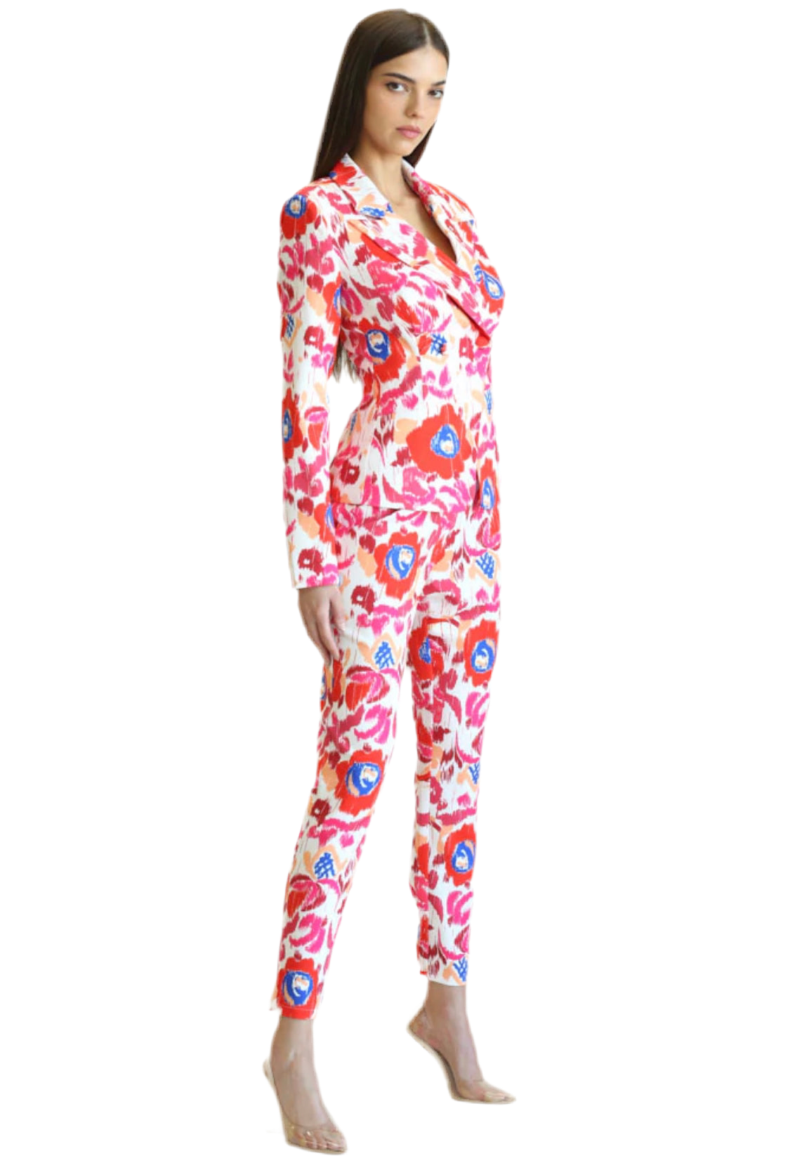 Floral Pink Blazer & Pants Sets