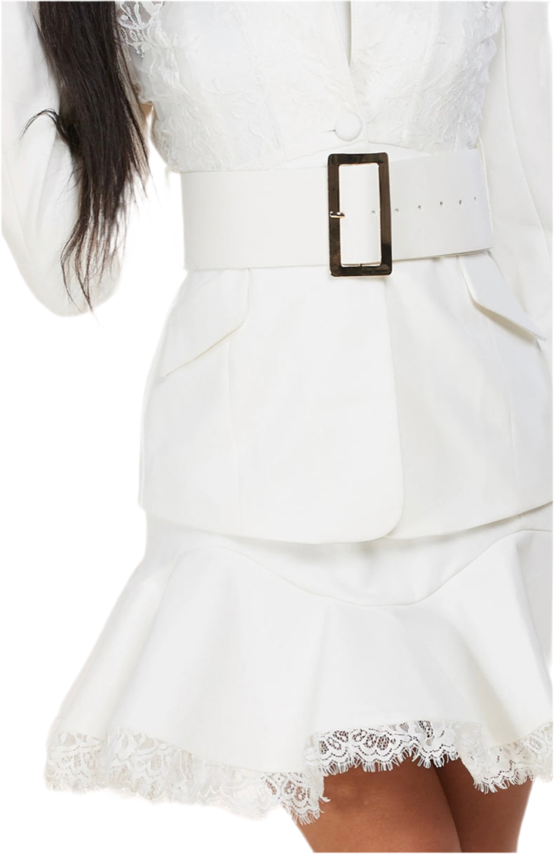 Belted Mini Dress & Blazer Sets