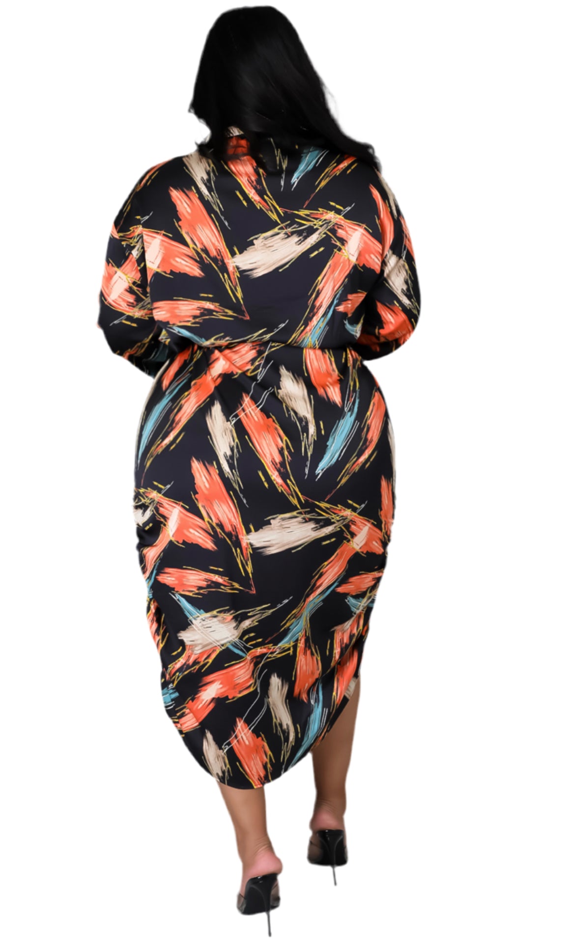 Multi Color Satin Dress