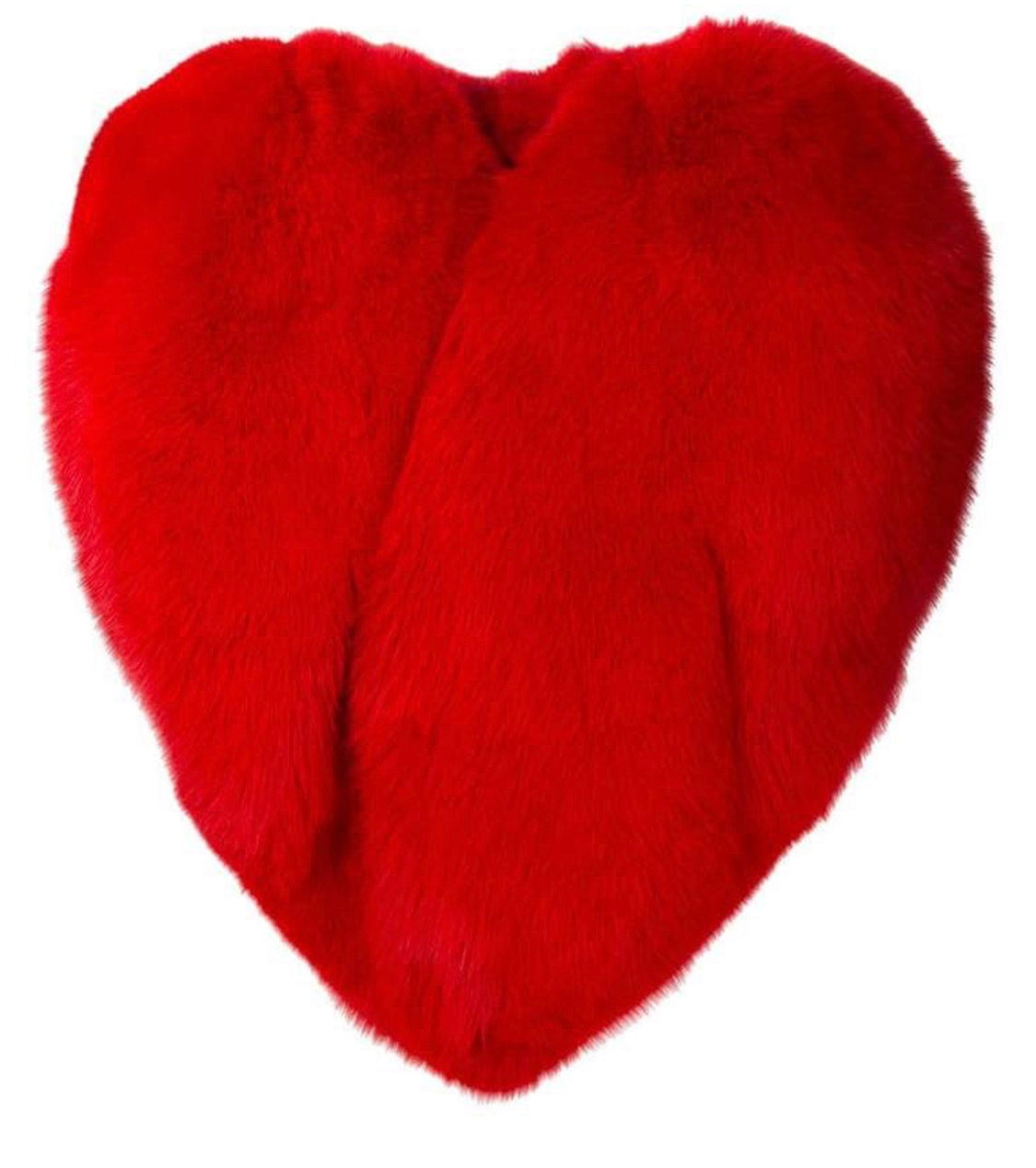 Thick Fur Red Heart Cape