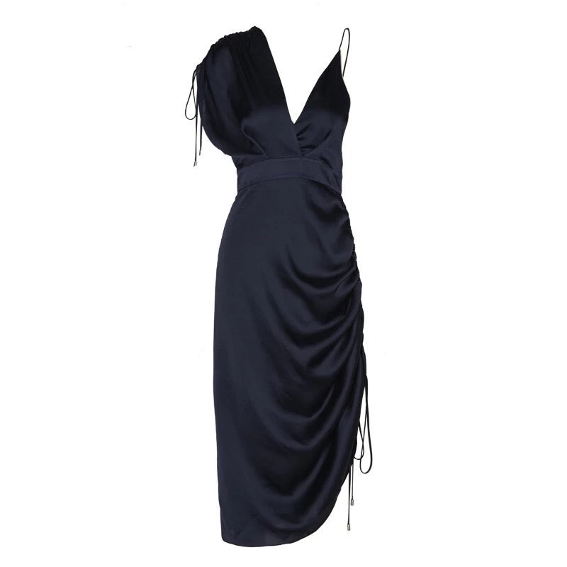 Aina Drawstring One Strap Dress