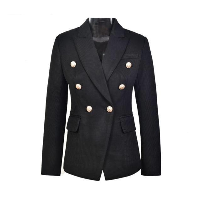 Metal Gold Button Jacket White Black Khaki Colors Blazer