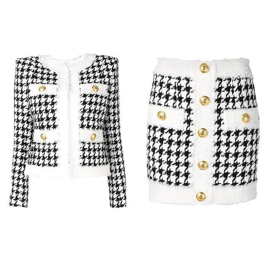 Chic Twin Sets Jacket Slim Short Skirt