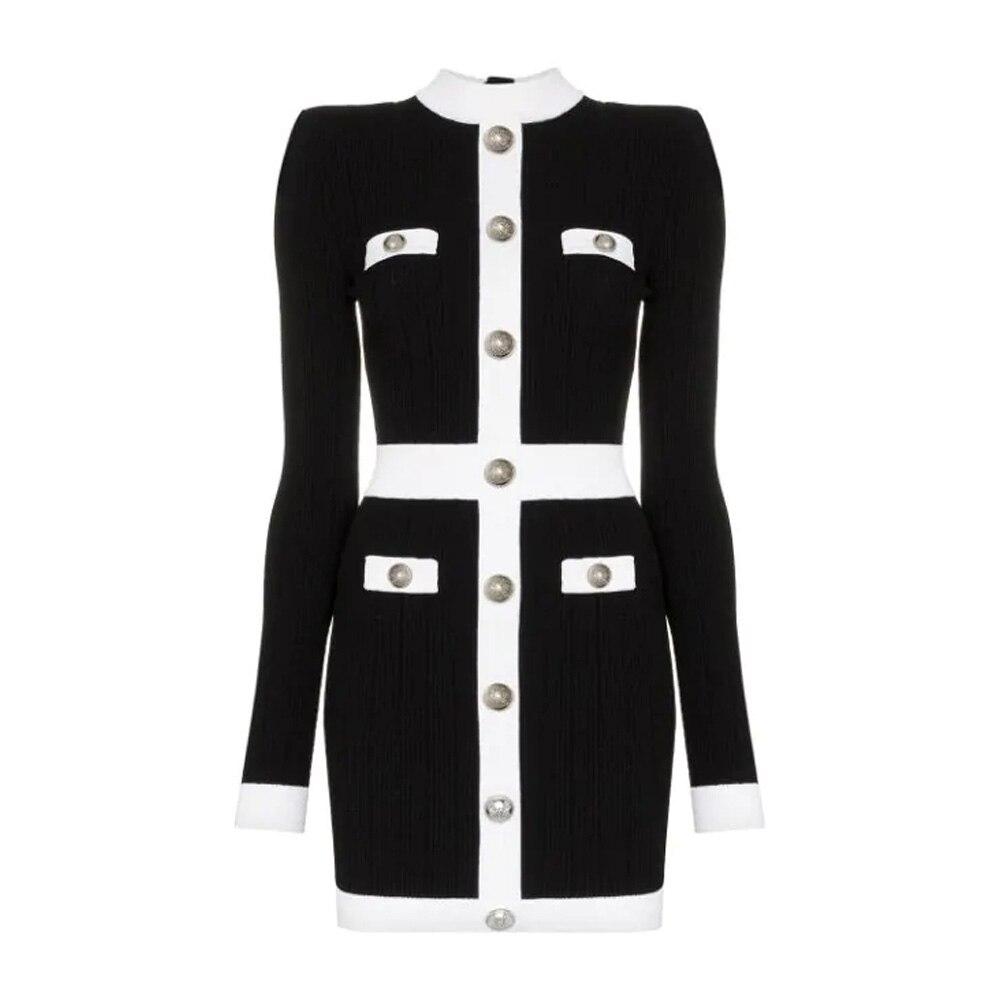 Knit Sheath Black Dress