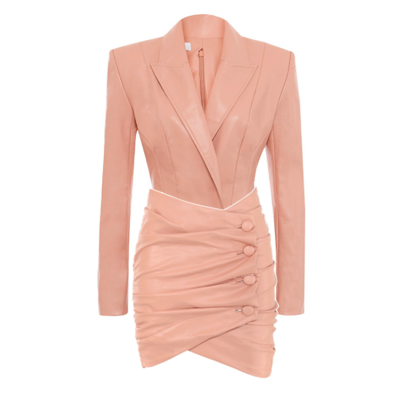 Leather Blazer Dress