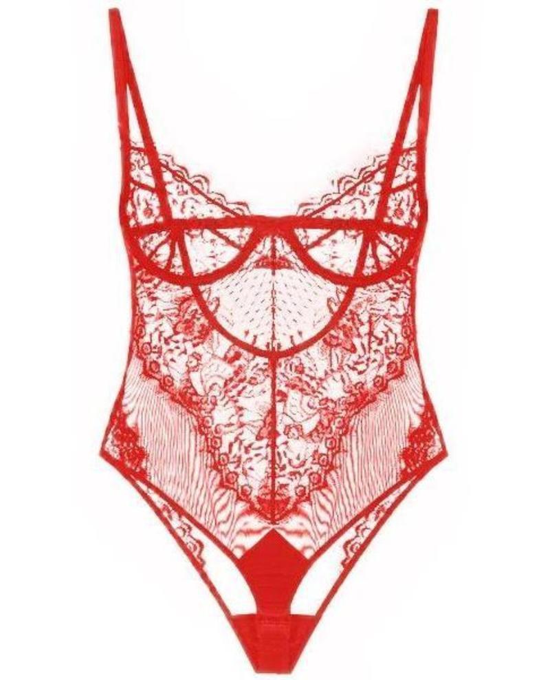 Sheer + Lace Bodysuit - 4 Colors