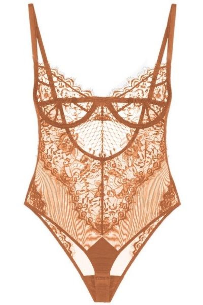 Sheer + Lace Bodysuit - 4 Colors