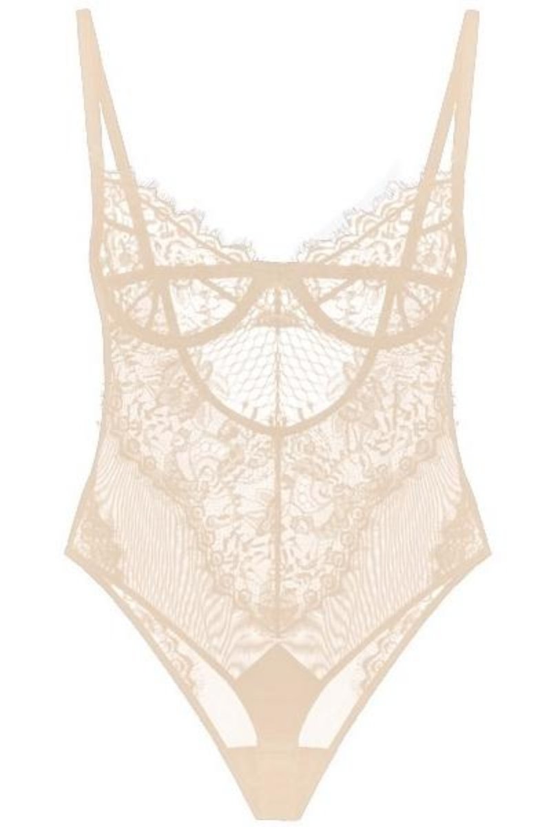 Sheer + Lace Bodysuit - 4 Colors