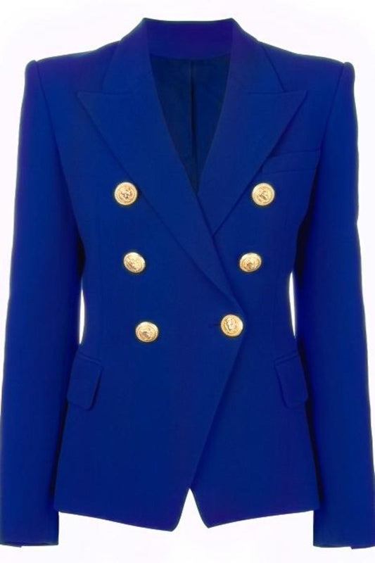 Gold Buttons Blue Blazer Multiple Colors Available