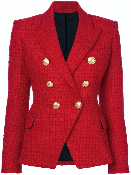Tweed Red Blazer