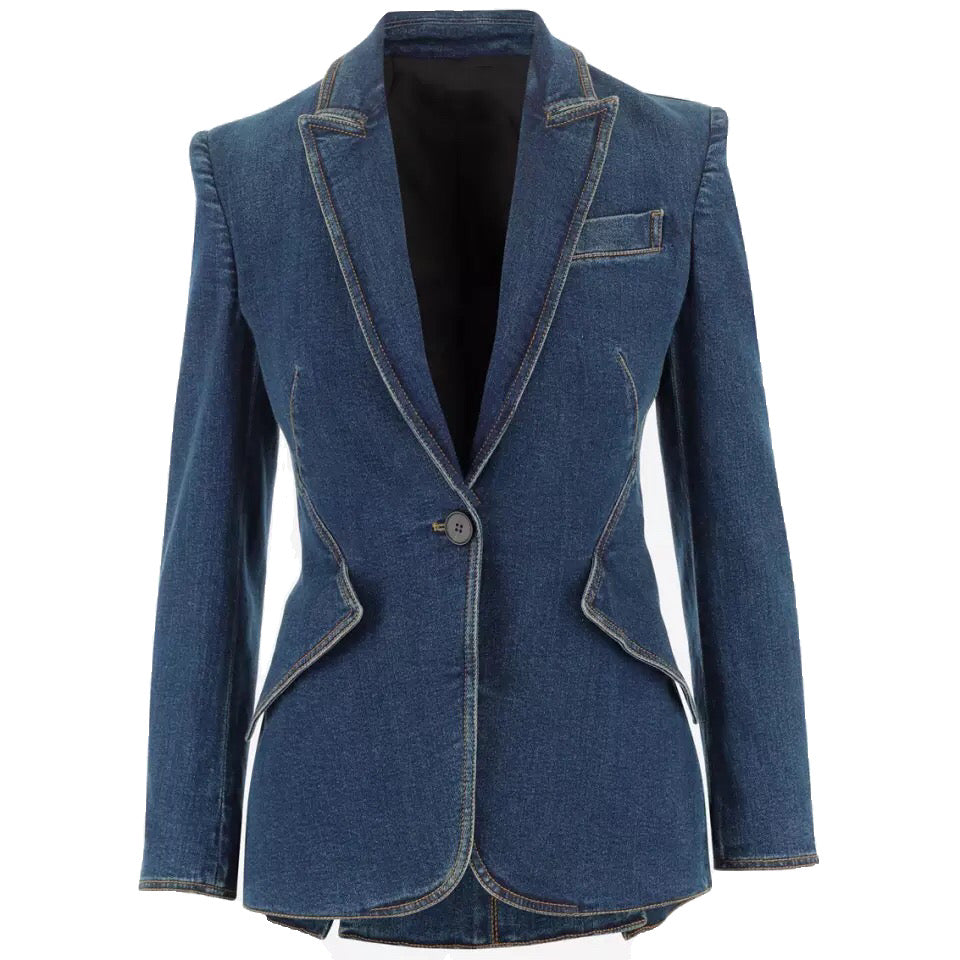Olivia Petite Denim Blazer