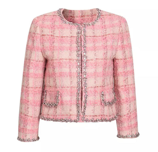 Liz Tweed Pink Short Jacket
