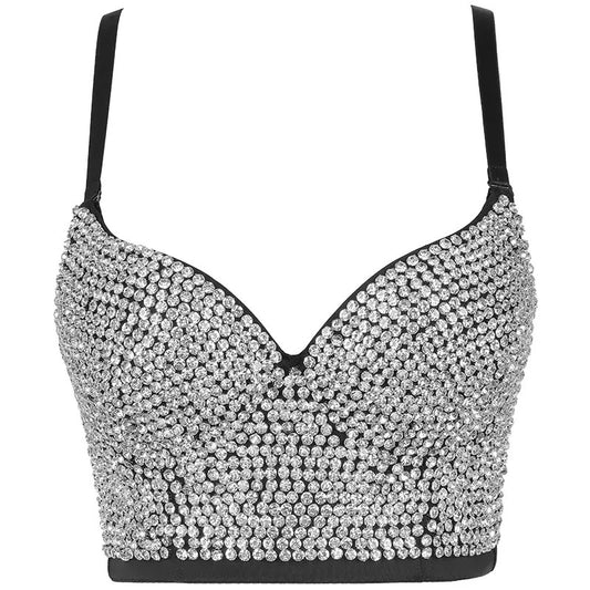 Michelle Crystal Crop Top