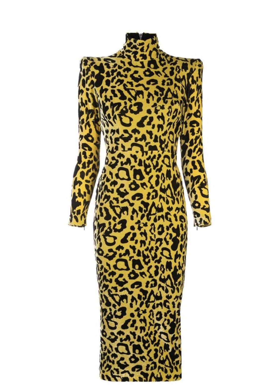 Velvet Leopard Midi Dress