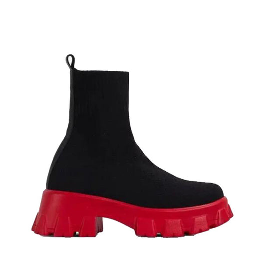 NY Chunky Socks Red Soled Boots