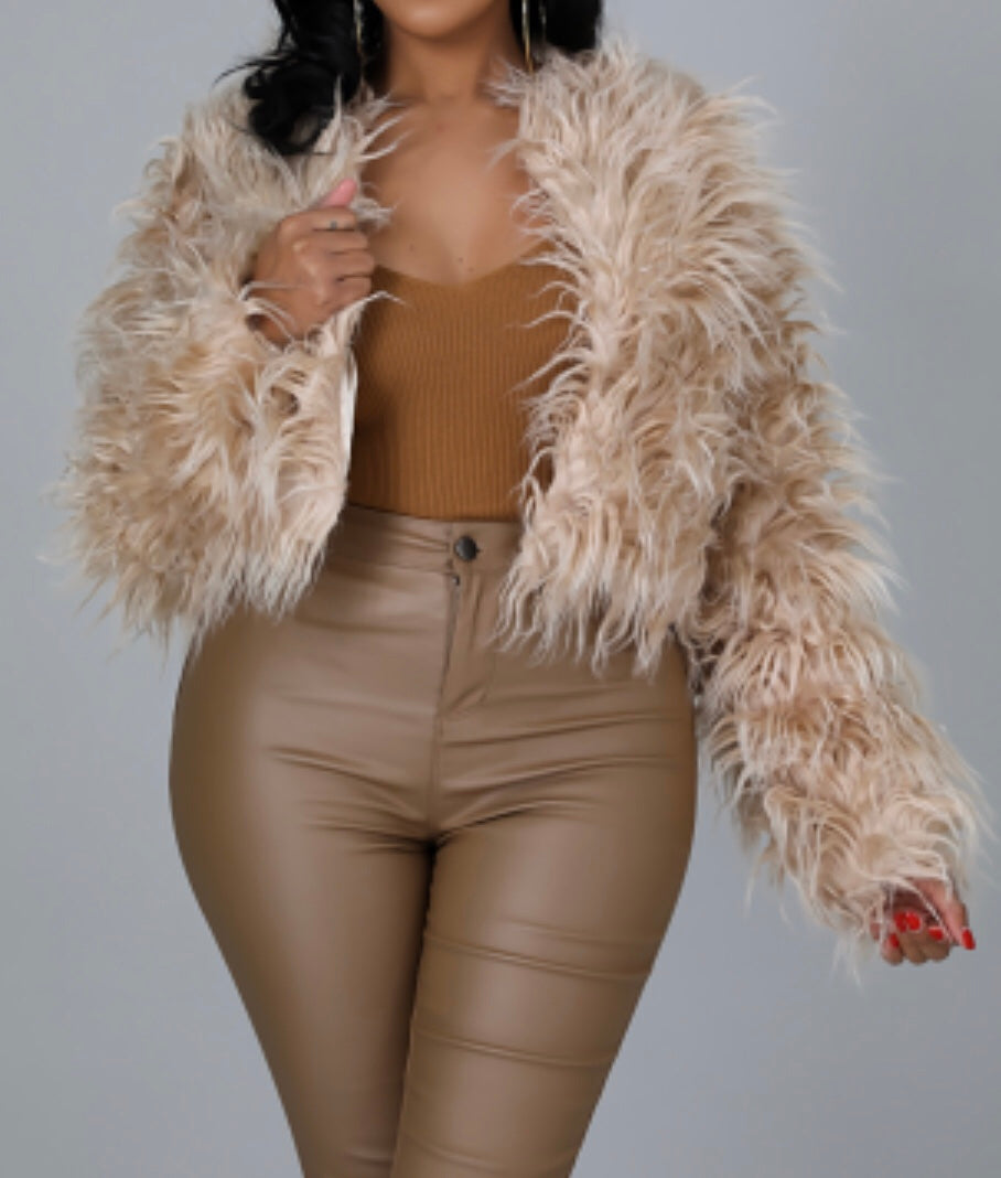 Taupe Fur Jacket