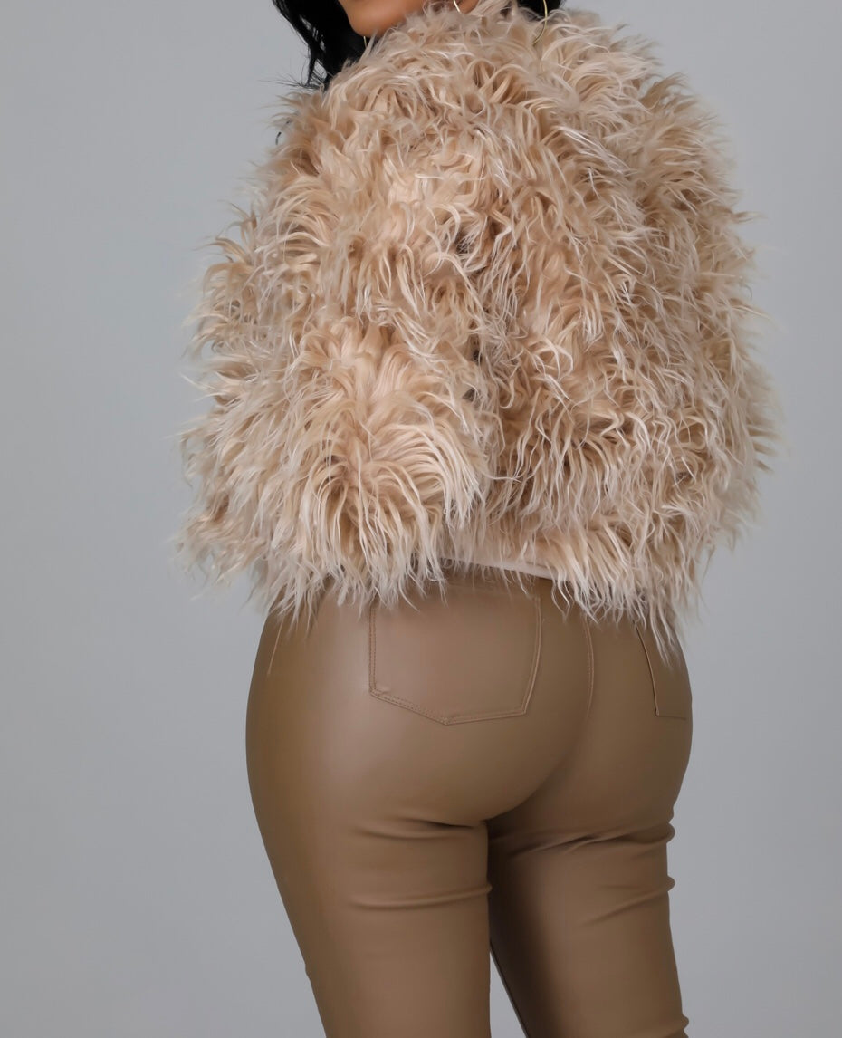Taupe Fur Jacket