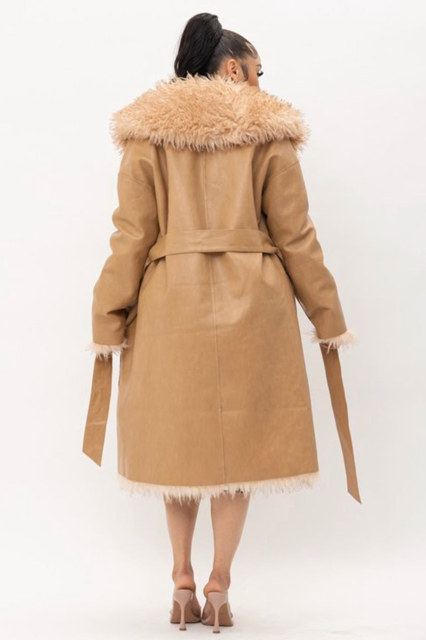 Fur Reversible Taupe Coat