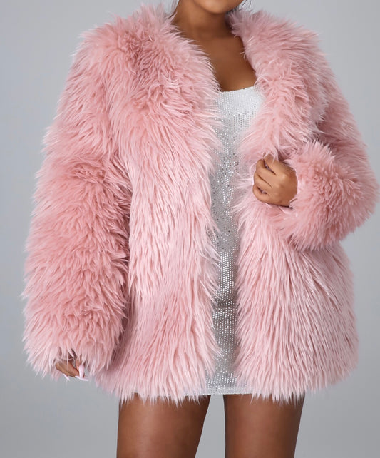 Vegan Fur Muave Jacket