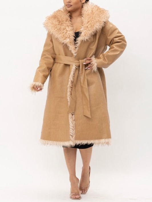 Fur Reversible Taupe Coat