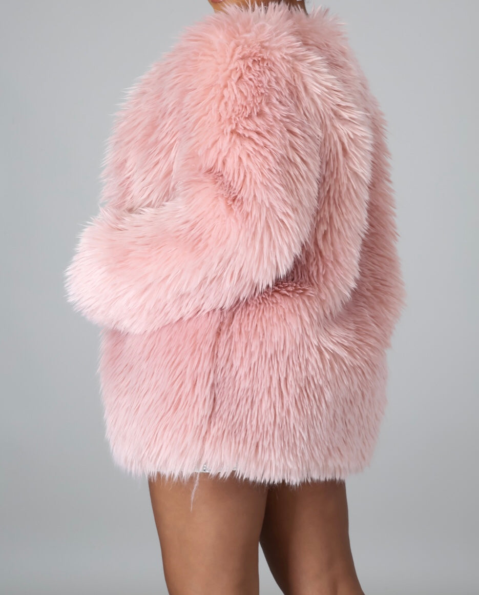 Vegan Fur Muave Jacket