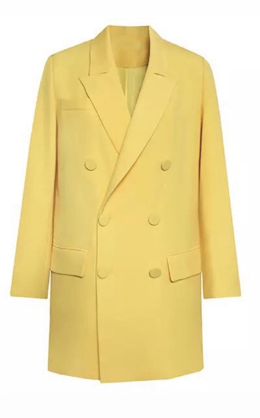 Relaxed Yellow Blazer